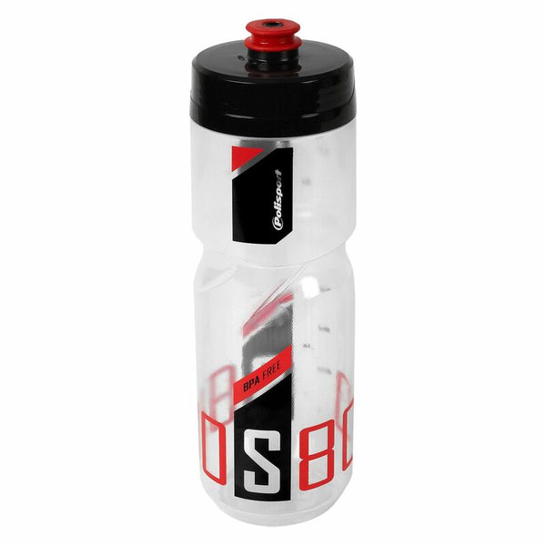 Police Port Water Bottle S800 CLEAR/BLACK/RED SCREW-ON CAP 800ML 864540000