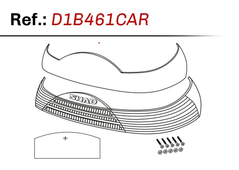 „Shad SH46“ viršutinis atvejis „Relflector“ - baltasis D1B461CAR