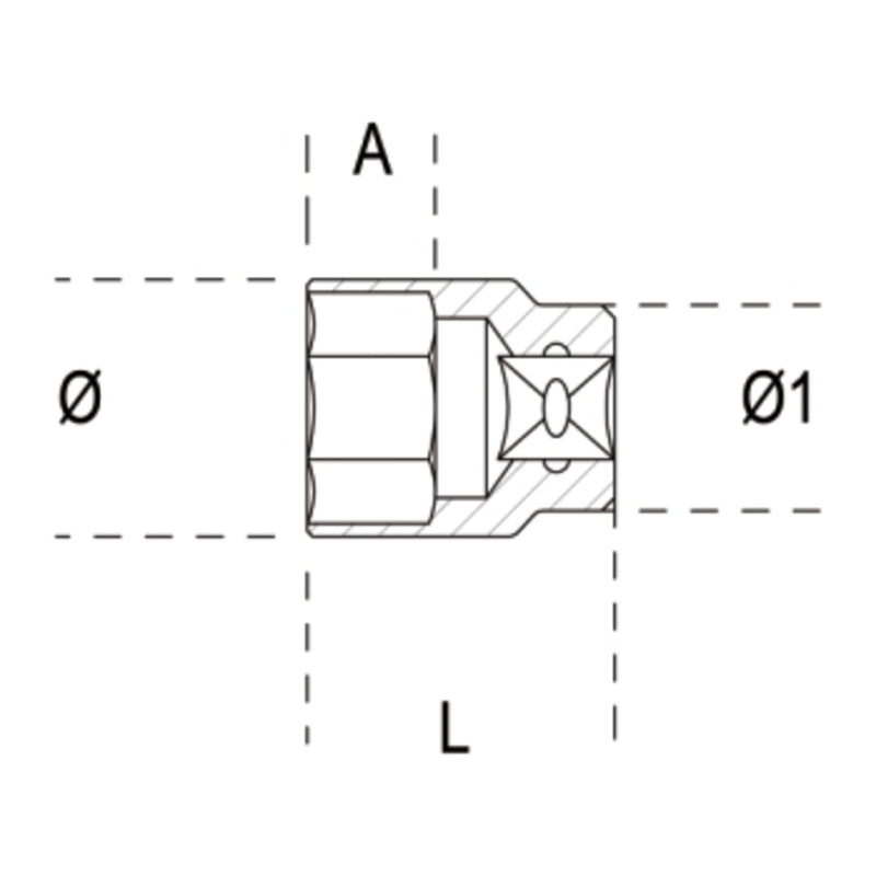 BETA 6 points 1/2" Socket - 13mm 009200013