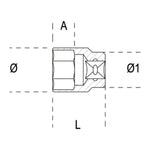 BETA 6 points 1/2" Socket - 13mm 009200013