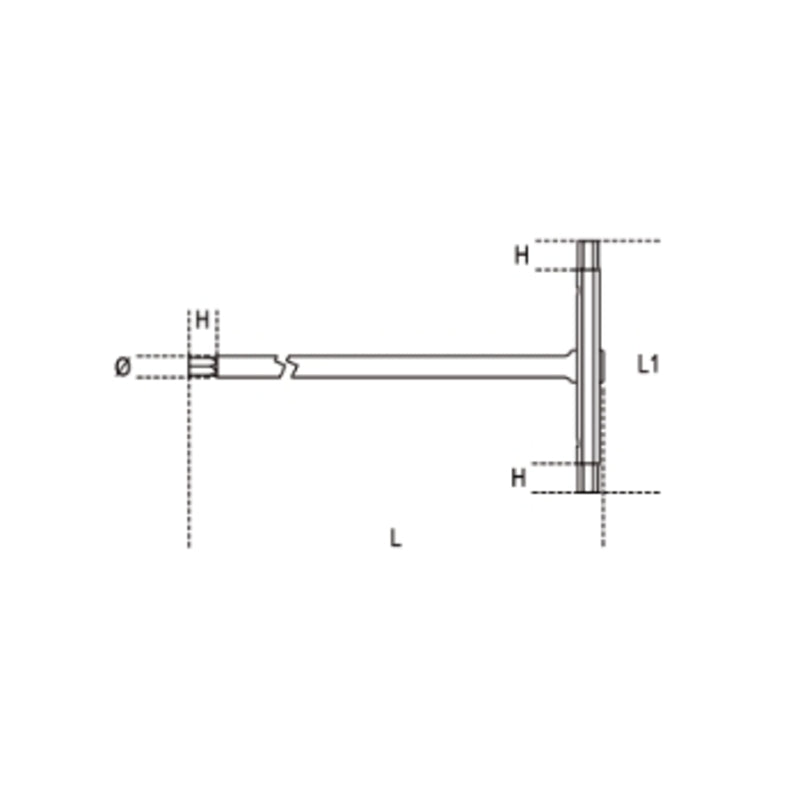 Beta vīriešu 6 punkti t -handle uzgriežņu atslēgas - 4 mm 009510540