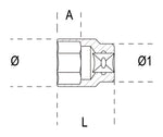 BETA 6 points 3/4" Socket - 38mm 009280038