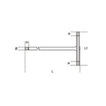 Beta muški 6 bodova t -handle ključevi - 3 mm 009510530