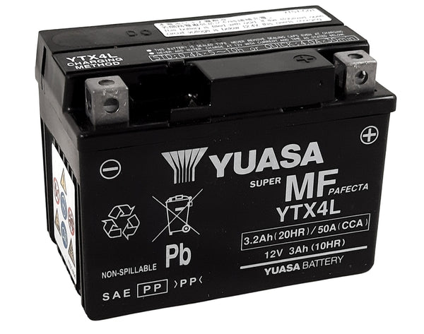 „Yuasa“ techninė priežiūra -nemokama gamykla -nablable baterija -ytx4l -fa