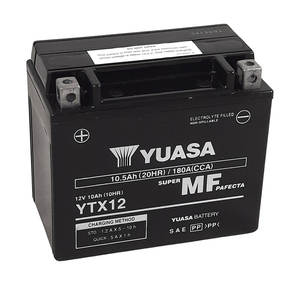 „Yuasa“ techninė priežiūra -nemokama gamykla -nable Battery -ytx12 -fa