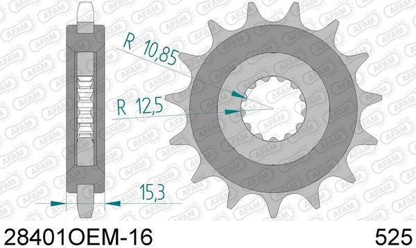 AFAM STEEL NOISE-FREE FRONT SPROET 28401-525 28401nr-16