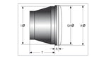 Visoko glavno umetanje prednjih svjetala LED tipa 6 - 5 3/4 ”226-019