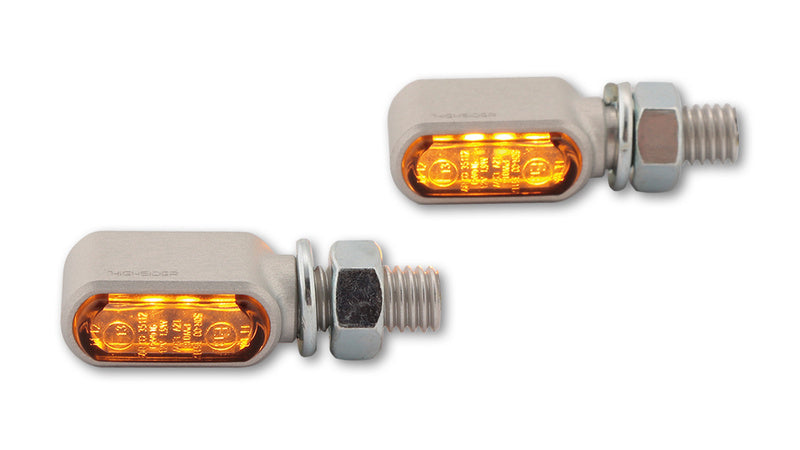 Highsider CNC LED indikatori Little Bronx, Silver, zatamnjeno staklo, E-odobreno, (par) 204-2861