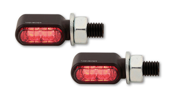 „Highsider CNC“ vedė 3in1 uodegą, stabdžių lemputę, indikatorių mažą bronksą, juodą, tonuotą. 254-2860