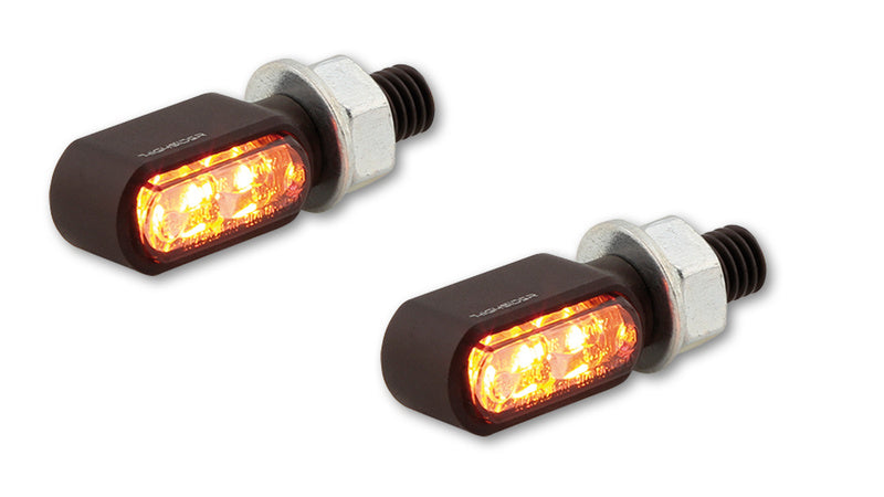 HighSider CNC LED 3in1 aste, bremžu gaisma, indikatora mazais bronkss, melns, tonēts. 254-2860