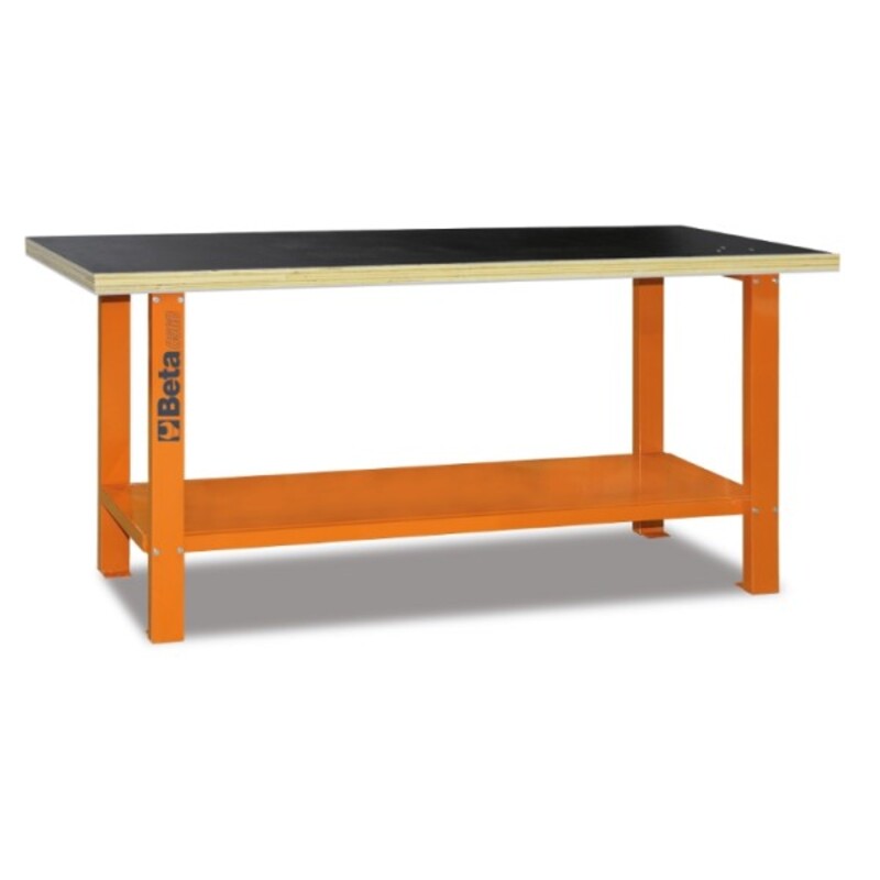 BETAC56B Workbench with Wood Top - Orange C56B-O