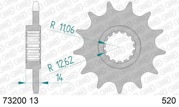 AFAM STEEL Standardni prednji Sprick 73200-520 73200-13