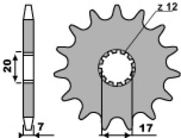 PBR Steel Standard prednji Sprick 2064 - 428 2064 12 18nc
