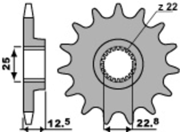 PBR Steel Standard prednji Sprick 2180 - 520 2180 12 18nc