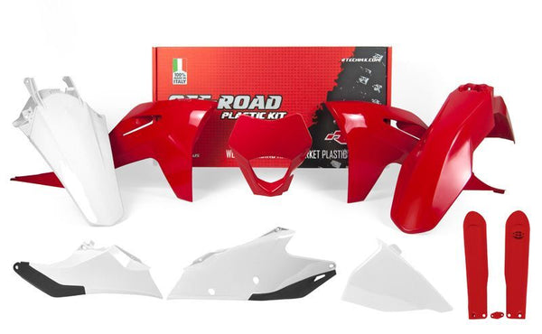 „Racetech“ plastiko rinkinys-raudonas/baltas dujoms, esančioms dujoms EC/EC-F R-Kitgas-OEM-621