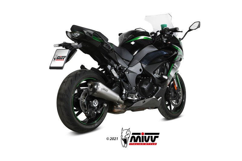 MIVV delta sacīkšu trokšņa slāpētāja tērauda matēta nerūsējošā tērauda/oglekļa - Kawasaki Ninja 1000 SX K.054.LDRX