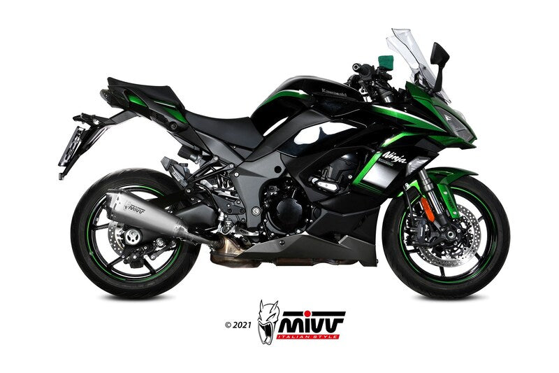 MIVV delta sacīkšu trokšņa slāpētāja tērauda matēta nerūsējošā tērauda/oglekļa - Kawasaki Ninja 1000 SX K.054.LDRX