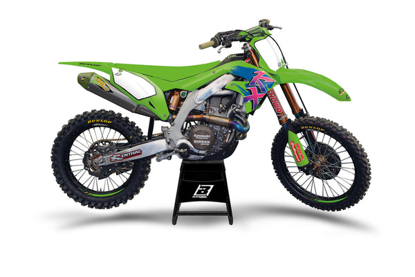 „Blackbird Retro“ grafikos rinkinys - „Kawasaki KX125/250 2427AA“
