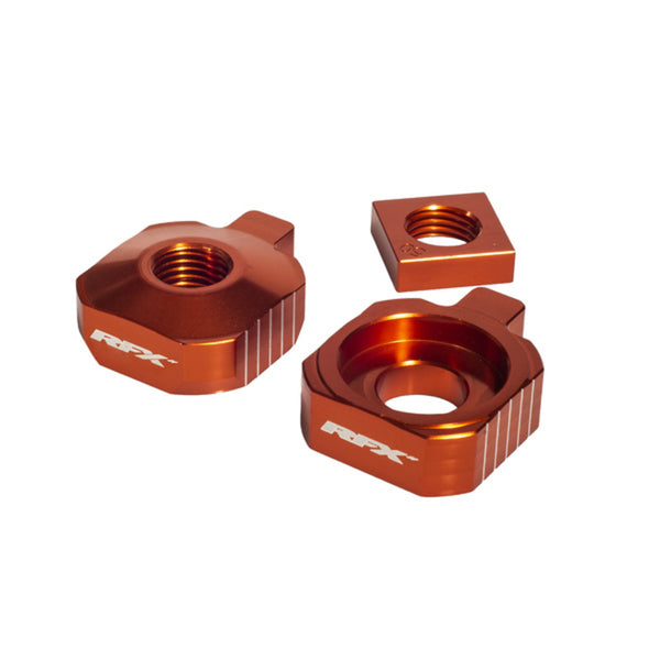 RFX PRO Rear Axle Adjusters Blocks - Orange FXAB5040099or