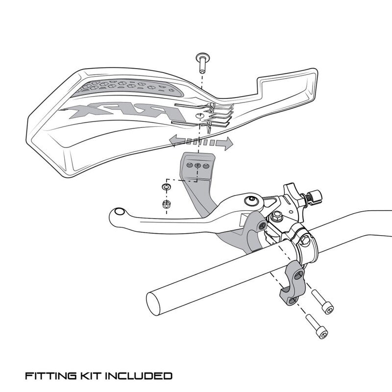 „RFX 1“ serijos „Handguard“ (oranžinė/balta), įskaitant komplekto fxgu3010055or