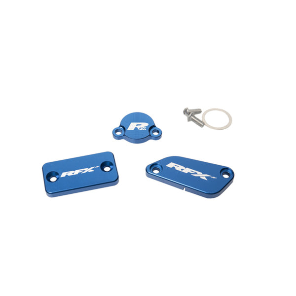RFX Pro Reservoir Cap Kit Kit (Blue) - KTM SX65/85 (Brembo Brake and Magura Clutch) FXRC7220099BU 