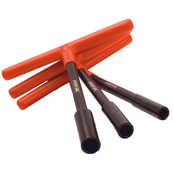 RFX Pro T-Bar Set (Black/Orange) Standard Reach With Rubber Handle 8mm/10mm/12mm FXWT3020099BK