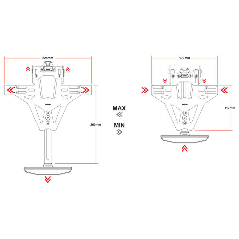 HighSider Akron-RS Pro numura zīmes turētāja-Lighting ietvēra 280-928HP