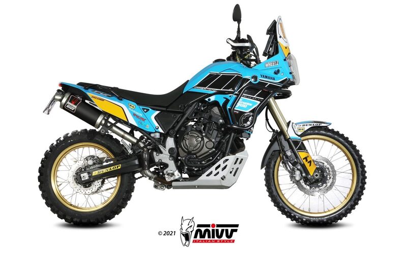 MIVV DAKAR Slip-on prigušivač crni nehrđajući čelik-Yamaha Ténéré 700 19-22 Y.064.ldkb