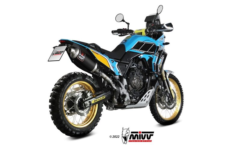 MIVV DAKAR Slip-on prigušivač crni nehrđajući čelik-Yamaha Ténéré 700 19-22 Y.064.ldkb