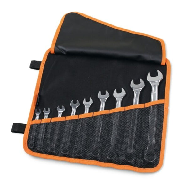 Beta Set of 9 Combination Wrenches in Roll-Up Wallet Made of Durable Polyester 000421074