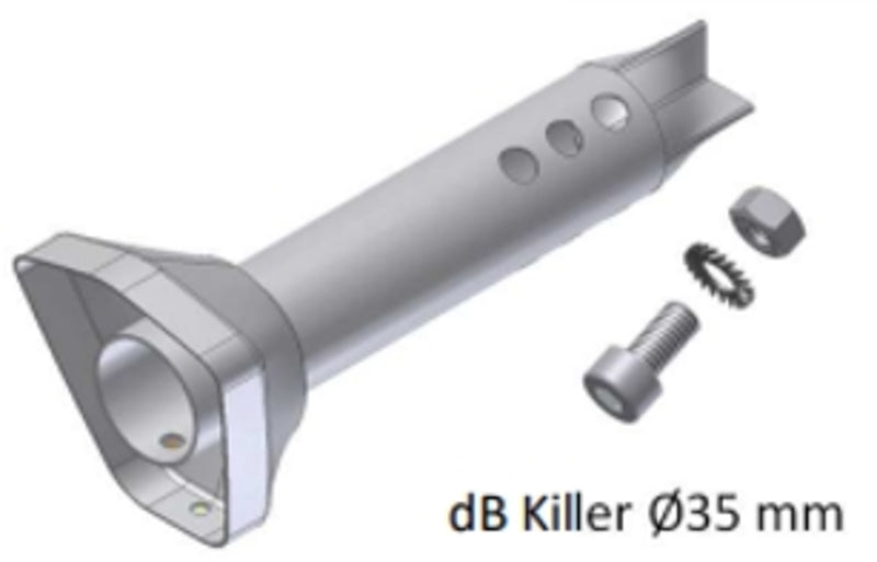 MIVV DB Killer för Delta Race-ljuddämpare Ø30 mm 50.SC.DK.116.0 med monteringsdetaljer, reservdel för avgassystem.