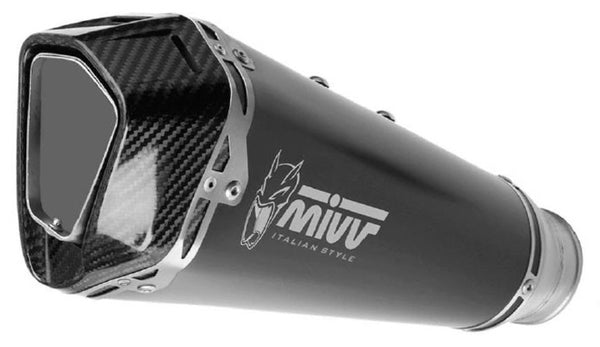 MIVV Delta Race Universal trokšņa slāpētāja melna satīna bez tērauda / oglekļa - labā puse 00.73.KU.M.SDRB