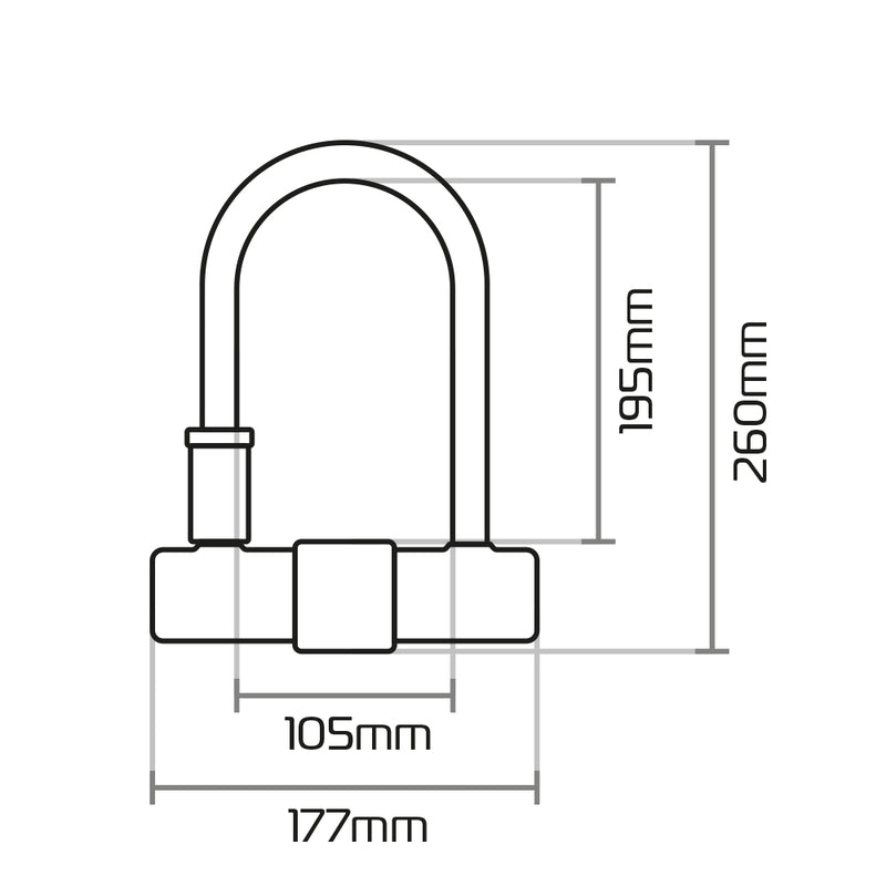 „Oxford Magnum U -Lock“ su laikikliu - 170x285mm LK223