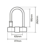 Oxford Magnum U -Lock ar kronšteinu - 170x285mm LK223