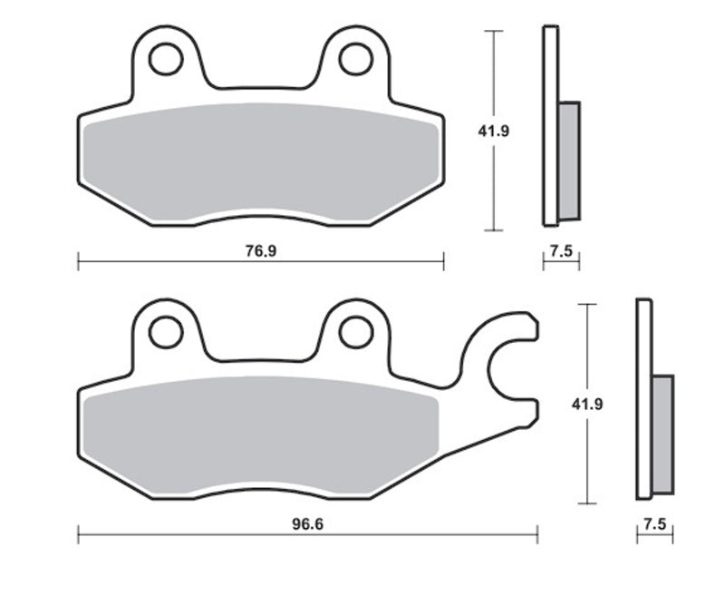 Tecnium Professional Racing Sintered Metal Brzdí - MSR455 1116535