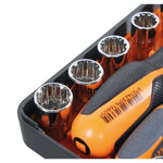 BETA Assortment of 11 hexagon sockets, 21 bits and 7 accessories, in plastic case 009000947