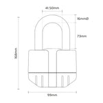 Oxford Boss Alarm Lock 16 mm + lanac 12 mm x 1,5m LK481