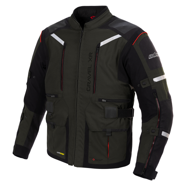 Buse Textil Mc-Jacka Gravel XR Skiffergrå