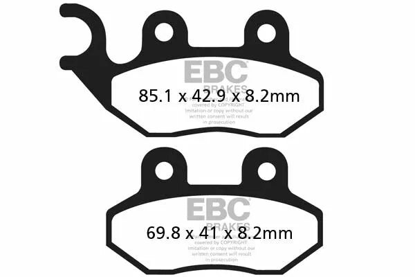 EBC BRAKE PAD CARBON SCOOTER SFAC264