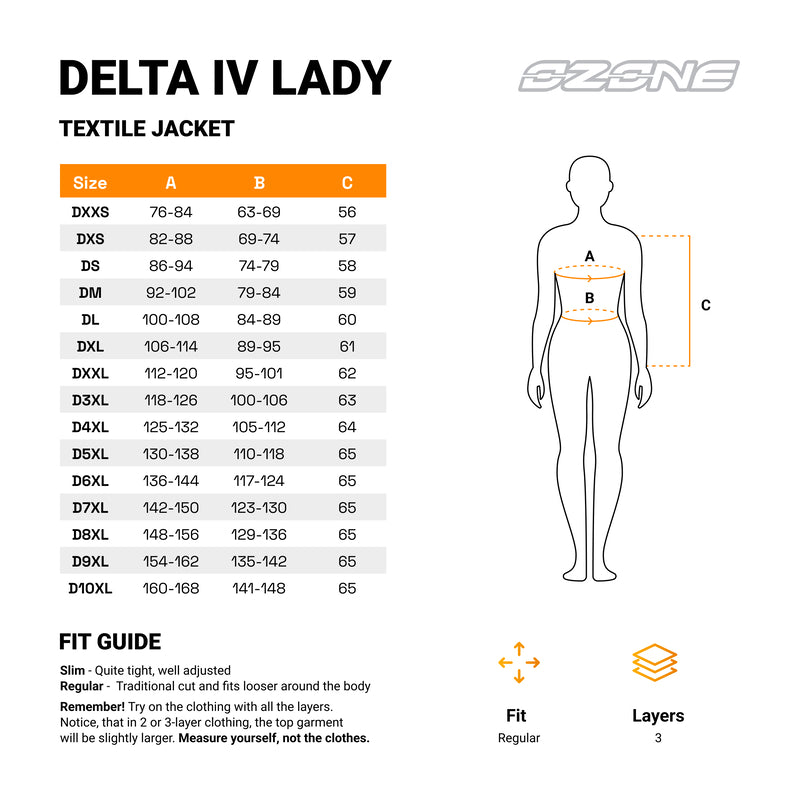 Ozone Lady Textile MC-JACKET DELTA IV MELNA