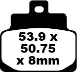 EBC BRAKE PAD SFA ORG SCOOTER SFA301