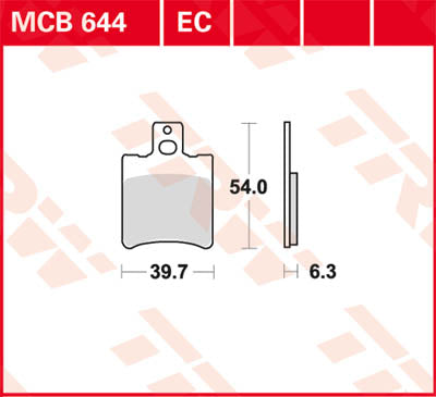 TRW Brake Pad Organic Scooter -125 MCB644EC