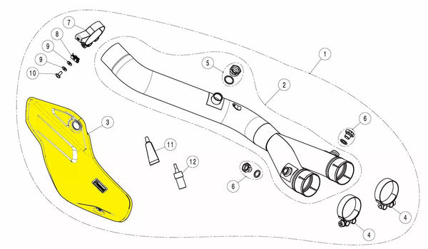 „Akrapovic Heat Shield CA P-HSY10L3“