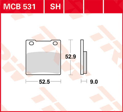 TRW BRAKE PAD TRW MCB531 MCB531