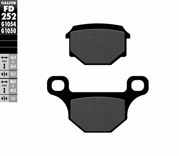 Galfer Brake Pad Semi Metal Scooter FD252G1050