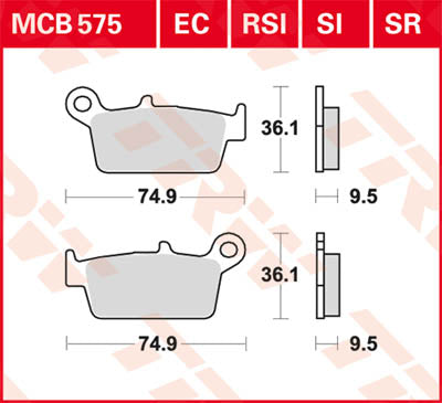 „TRW“ stabdžių padėkliuko ekologiškas visureigis MCB575EC