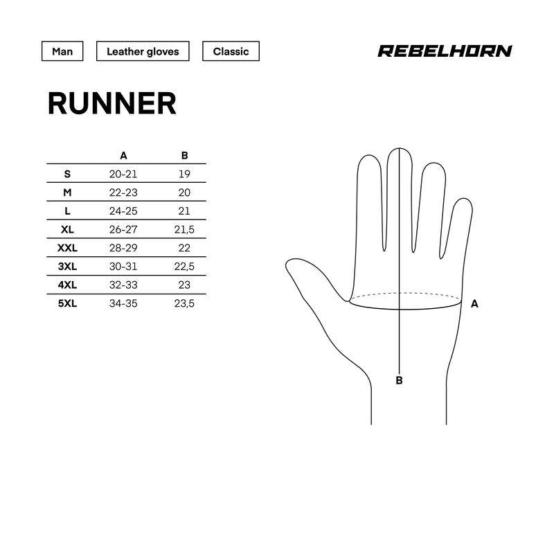 Rebelhorn MC Gloves Runner Black