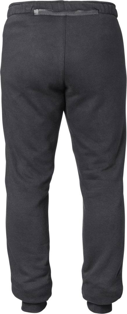 Baksida av GMS Kevlar Mc-Mjukisbyxor Jogger Cruz Svart med diskret reflexdetalj och Kevlar-förstärkning för extra skydd.