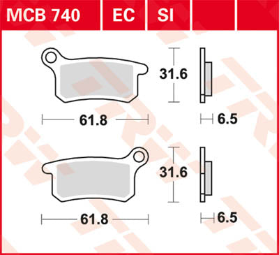 „TRW“ stabdžių padėkliuko ekologiškas visureigis MCB740EC