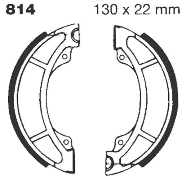 EBC BRAKE SHOE GROOVED 814G
